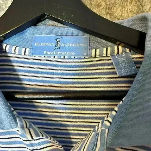 Fairway & Greene Pureformance Striped Polo - XL - Picture 5 of 5